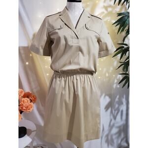 Brooks Brothers Tan Short Sleeve Mini Dress